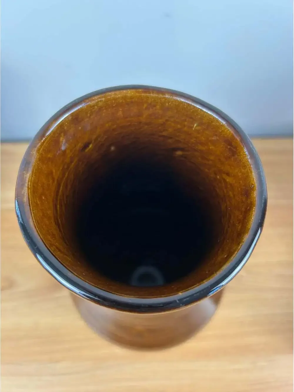 Browns Pottery Arden NC Tall Brown Hand Thrown Pottery Vase 11.5